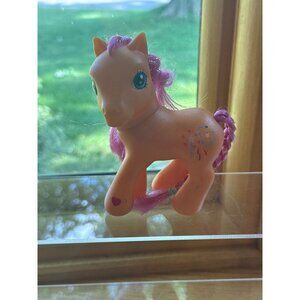 My Little Pony Orange Figure With Pink Braided Hair & Heart Detail